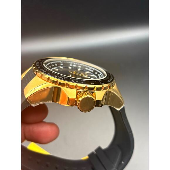 Invicta Aviator 49650 Mens Gold Tone Stainless Steel Blue Dial Watch NIBWT - Picture 9 of 17